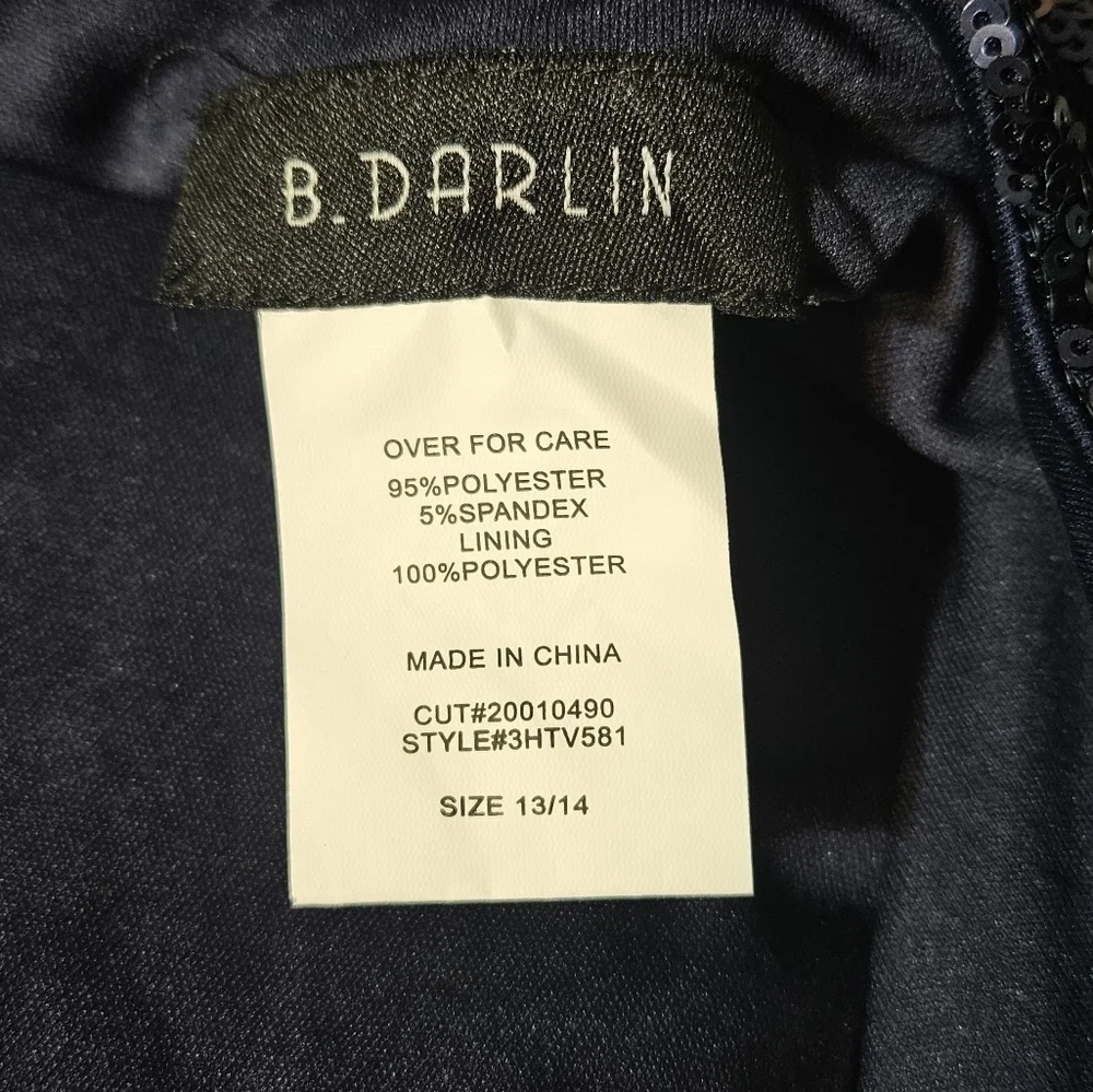 NWT B. Darlin Cocktail Mini Dress size 13/14 - Picture 5 of 5